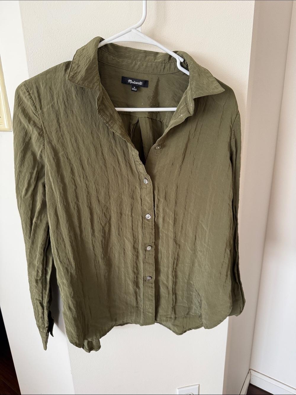Madewell Olive Green Button-Down Shirt